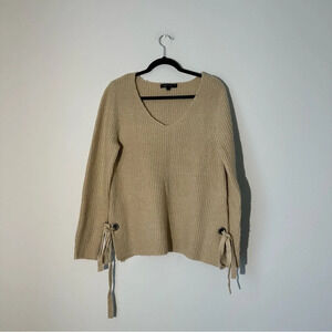 Love Tree Sweaters Love Tree fuzzy Sweater Side ties V-Neck size medium